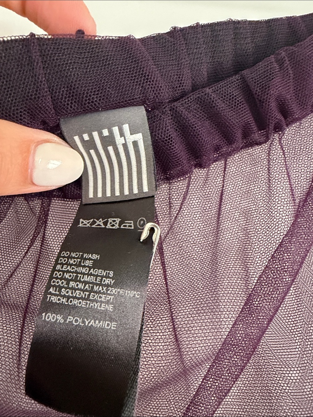 Lilith Plum Tulle Maxi Skirt - Picture 3 of 5